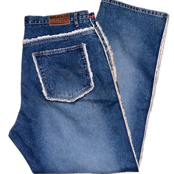 Vintage 90s MOJEANS DENIM By Maurice Malone Skate Baggy Jeans Mens 38x34 - Picture 2 of 9